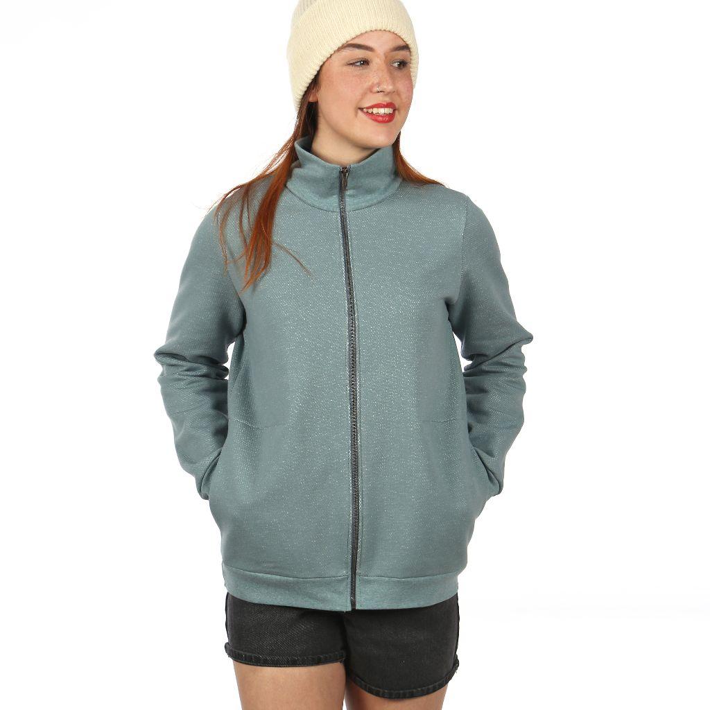 Papierschnittmuster Jacke mit hohem Kragen Frau Svea XS-XXL